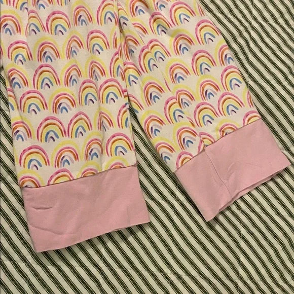 Little Sleepies bamboo sleepwear set in pink with rainbows - Picture 7 of 8